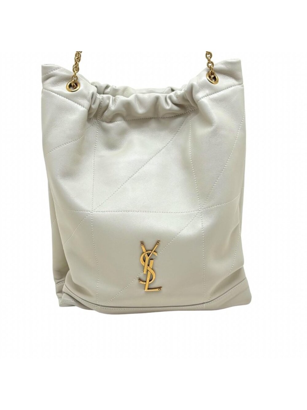 Saint Laurent Jamie Chain Shoulder Ivory Lambskin Bag